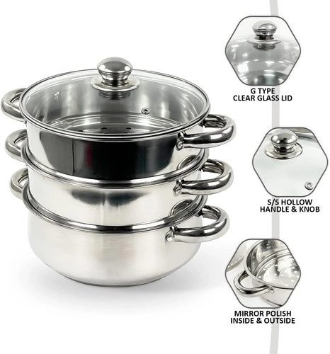 Induction hob steamer 3tier - induction,