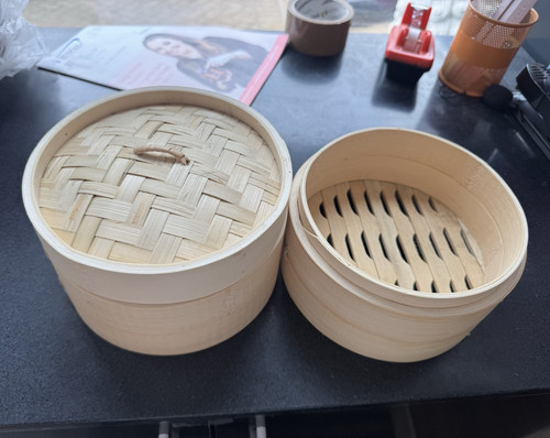 Tier bamboo steamer basket - 2-tier,