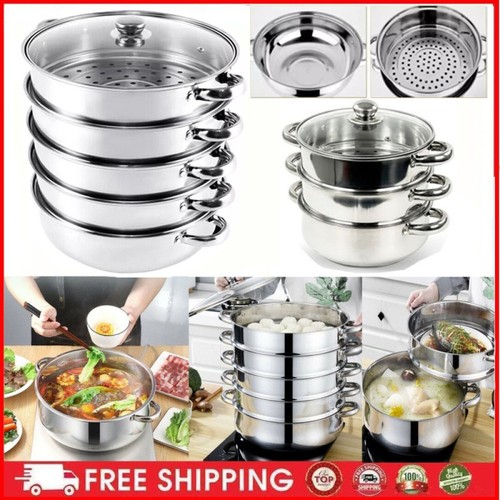Large tier steamer - large, stainless