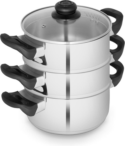 Tier stainless steel steamer - steel,