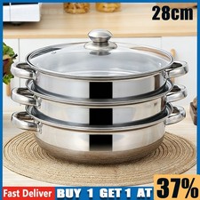 3 Tier 28cm Stainless Steel