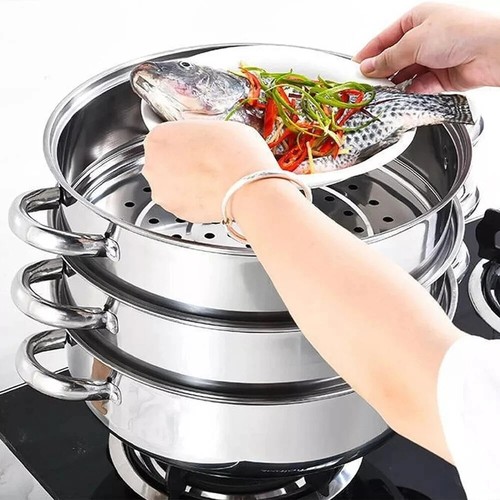Stainless steel tier - steel, steamer