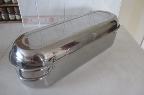 Stainless steel fish poacher - steel,